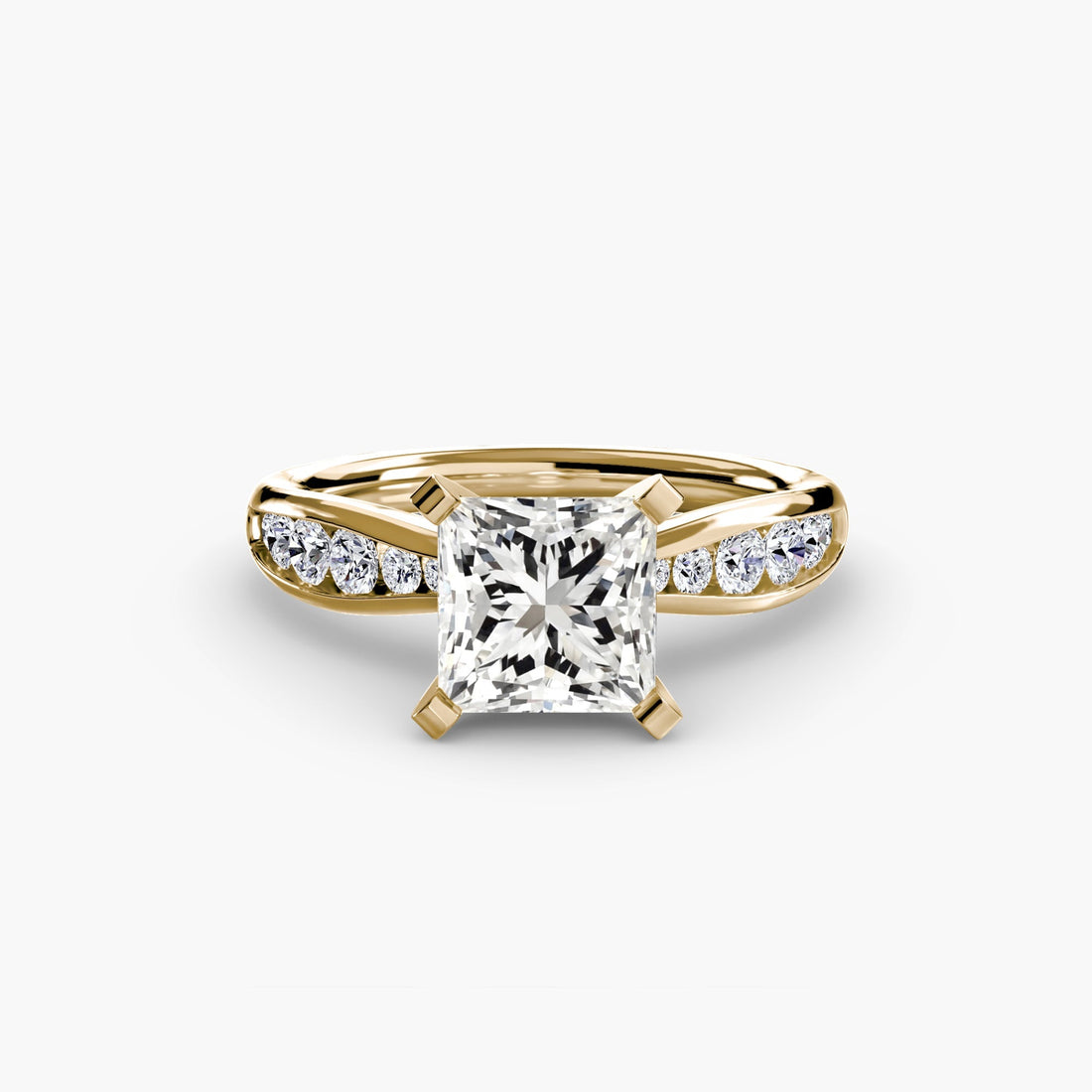 Princess cut diamond engagement ring by Wave Jewellery