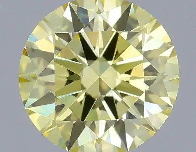 0.27ct Round Lab Grown Diamond (Colour Fancy Intense Yellow, Clarity VS1, Cut EX, IGI Certified)